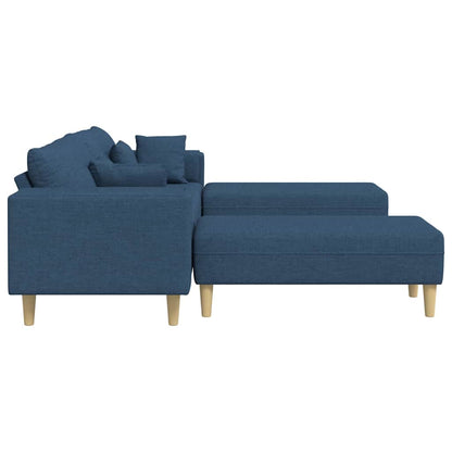 Stof Sofa Med Pude Blå 208 Cm Stof