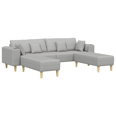 Stof Sofa Med Pude Skygrå 208 Cm Stof