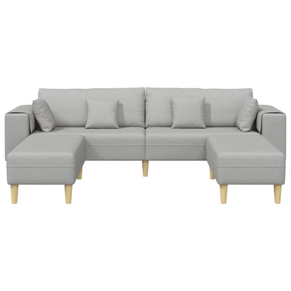 Stof Sofa Med Pude Skygrå 208 Cm Stof
