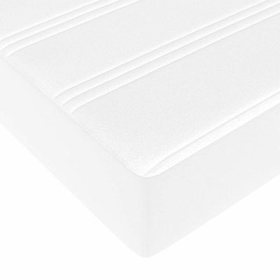 Sengestel Med Madras Ren Hvid 90 X 190 Cm Kunstlæder Lysegrå Og Mørkegrå
