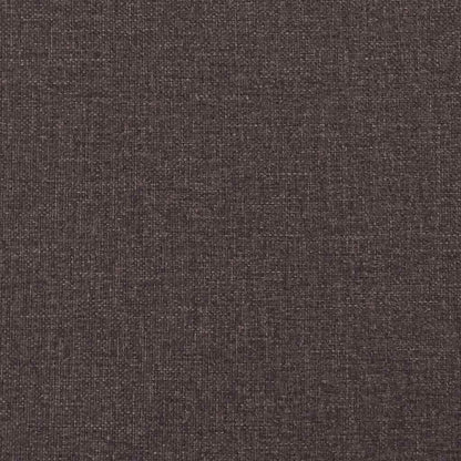 Sengestel Med Madras Mørkebrun 80 X 200 Cm Stof Lysegrå Og Mørkegrå