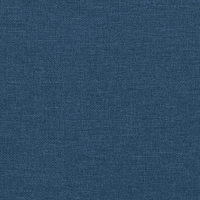 Sengestel Med Madras Blå 90 X 190 Cm Stof Lysegrå Og Mørkegrå