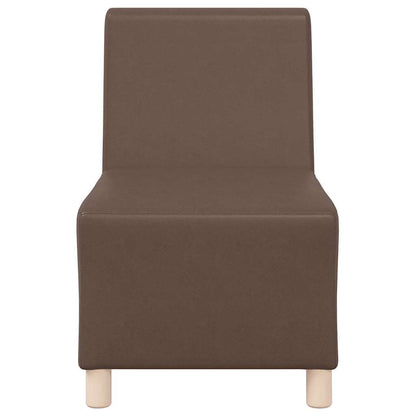 Modulsofa Enhed Uden Arme 2 Pcs Brun 55 X 74 X 82 Cm Faux Læder Lysegrå Og Mørkegrå
