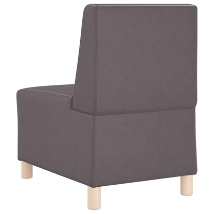Modulsofa Enhed Uden Arme 2 Pcs Grå 55 X 74 X 82 Cm Faux Læder Lysegrå Og Mørkegrå