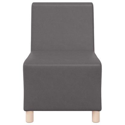 Modulsofa Enhed Uden Arme 2 Pcs Grå 55 X 74 X 82 Cm Faux Læder Lysegrå Og Mørkegrå