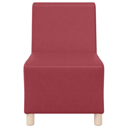 Modulsofa Enhed Uden Arme 2 Pcs Vinrød 55 X 74 X 82 Cm Lysegrå Og Mørkegrå