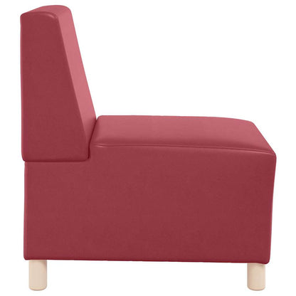 Modulsofa Enhed Uden Arme 2 Pcs Vinrød 55 X 74 X 82 Cm Lysegrå Og Mørkegrå