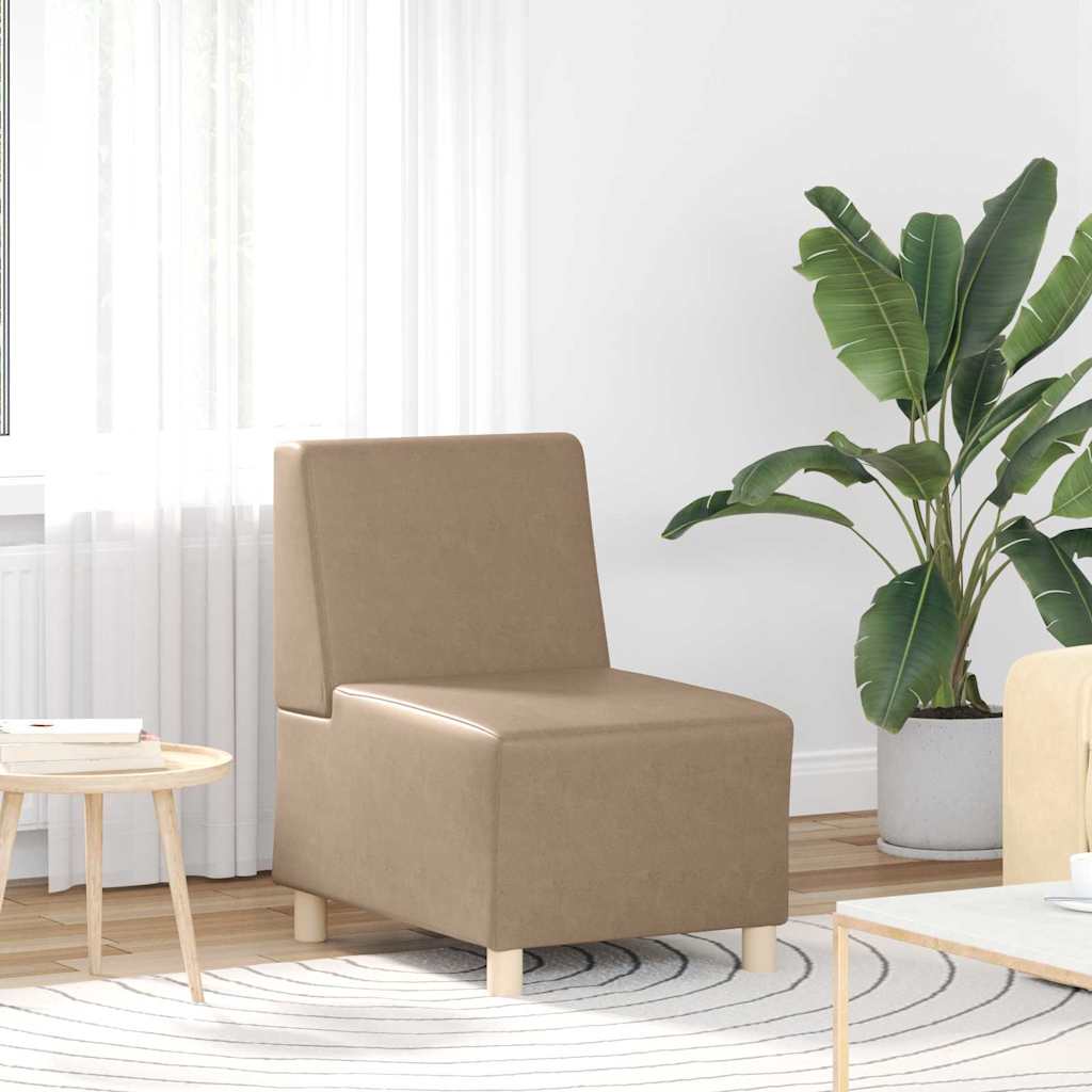 Modulsofa Enhed Uden Arme 2 Pcs Cappuccino 55 X 74 X 82 Cm Lysegrå Og Mørkegrå