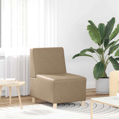 Modulsofa Enhed Uden Arme 2 Pcs Cappuccino 55 X 74 X 82 Cm Lysegrå Og Mørkegrå