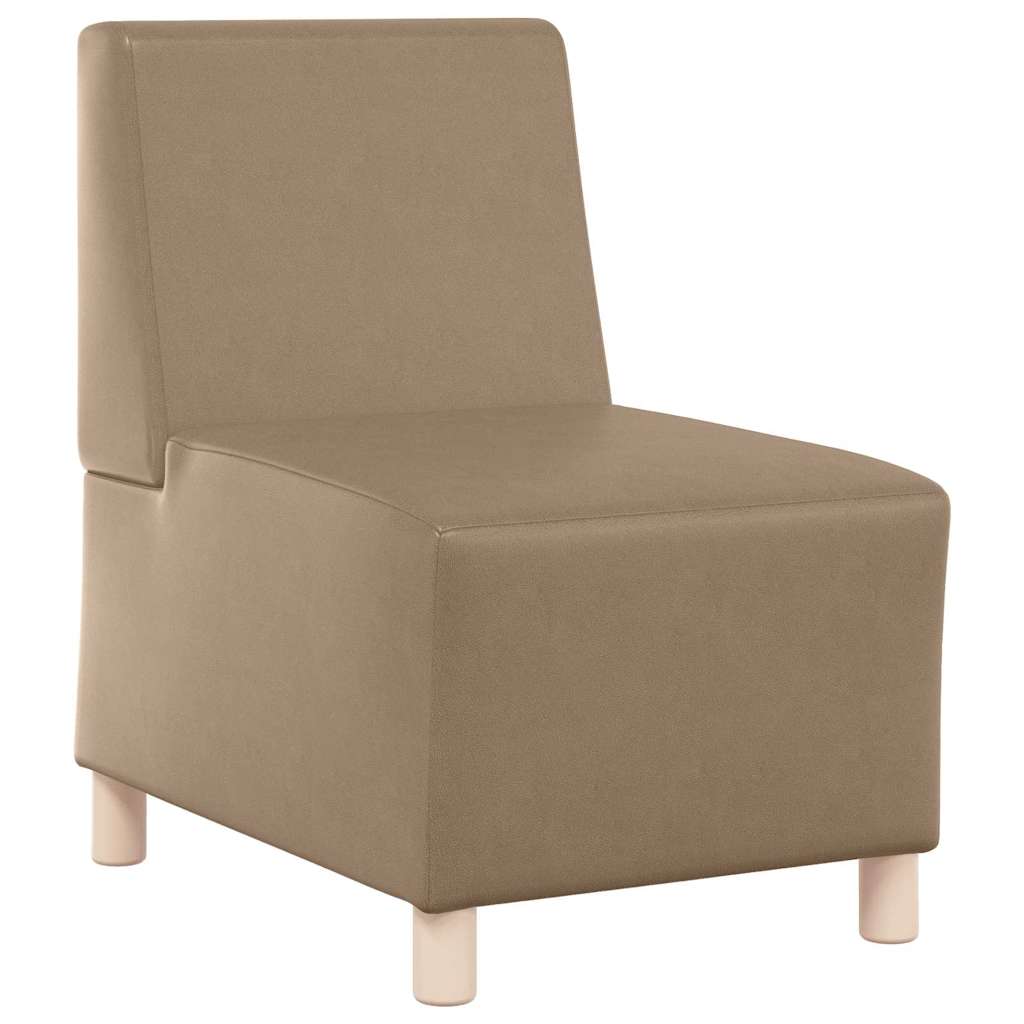 Modulsofa Enhed Uden Arme 2 Pcs Cappuccino 55 X 74 X 82 Cm Lysegrå Og Mørkegrå