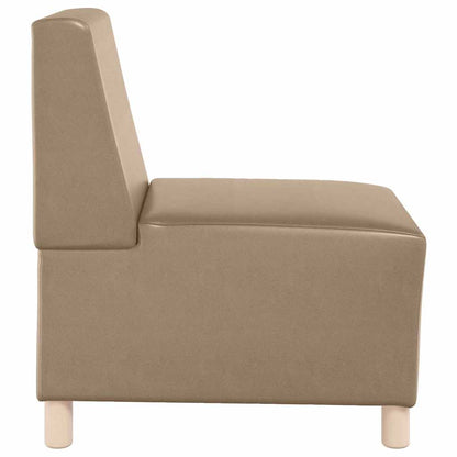 Modulsofa Enhed Uden Arme 2 Pcs Cappuccino 55 X 74 X 82 Cm Lysegrå Og Mørkegrå