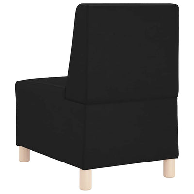 Modulsofa Enhed Uden Arme 2 Pcs Sort 55 X 74 X 82 Cm Faux Læder Lysegrå Og Mørkegrå