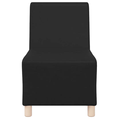 Modulsofa Enhed Uden Arme 2 Pcs Sort 55 X 74 X 82 Cm Faux Læder Lysegrå Og Mørkegrå