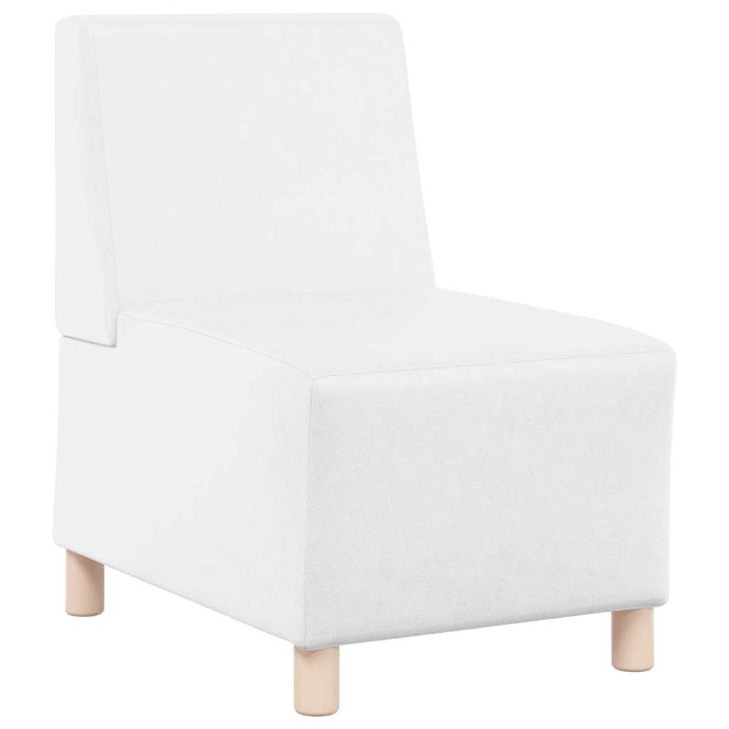Modulsofa Enhed Uden Arme 2 Pcs Hvid 55 X 74 X 82 Cm Faux Læder Lysegrå Og Mørkegrå