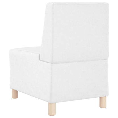 Modulsofa Enhed Uden Arme 2 Pcs Hvid 55 X 74 X 82 Cm Faux Læder Lysegrå Og Mørkegrå