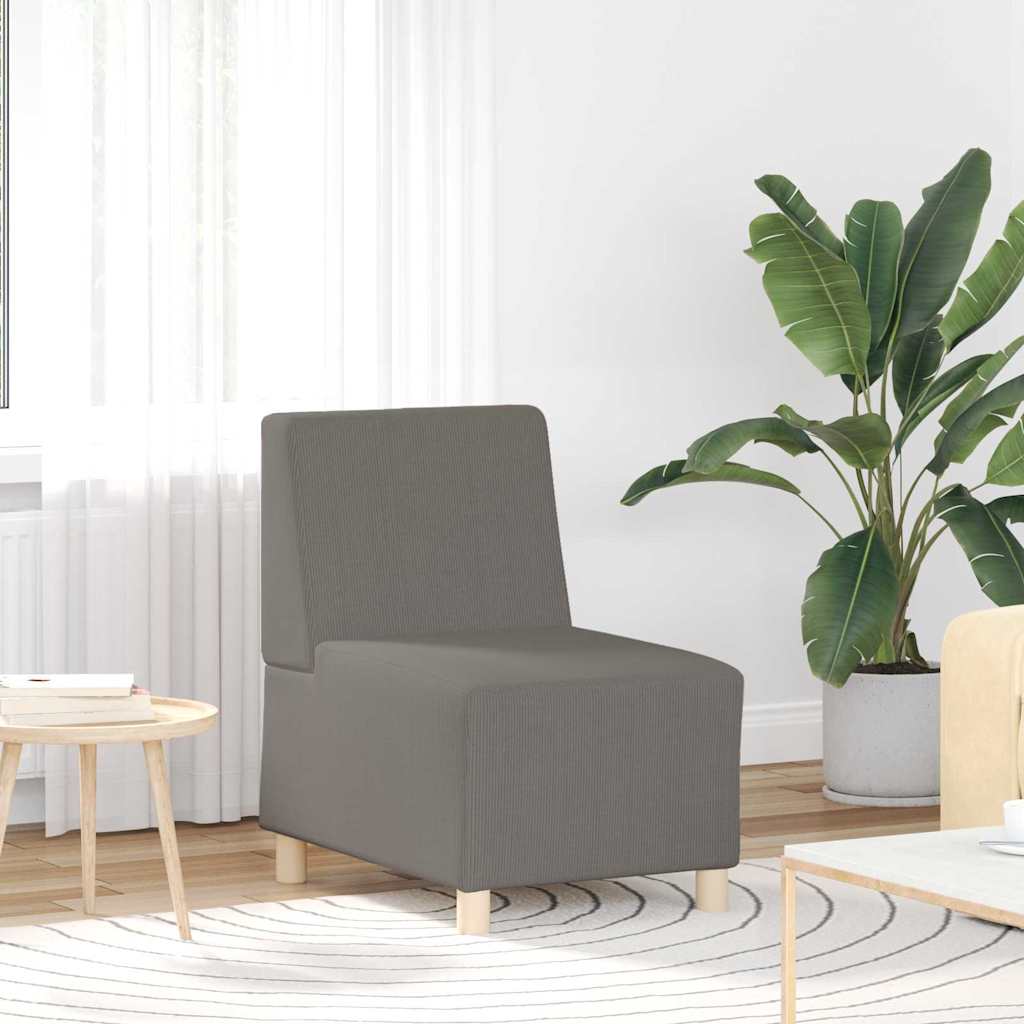 Modulsofa Enhed Uden Arme 2 Pcs Lysegrå 55 X 74 X 82 Cm Lysegrå Og Mørkegrå