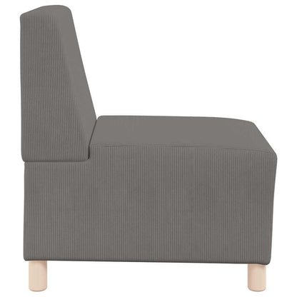 Modulsofa Enhed Uden Arme 2 Pcs Lysegrå 55 X 74 X 82 Cm Lysegrå Og Mørkegrå