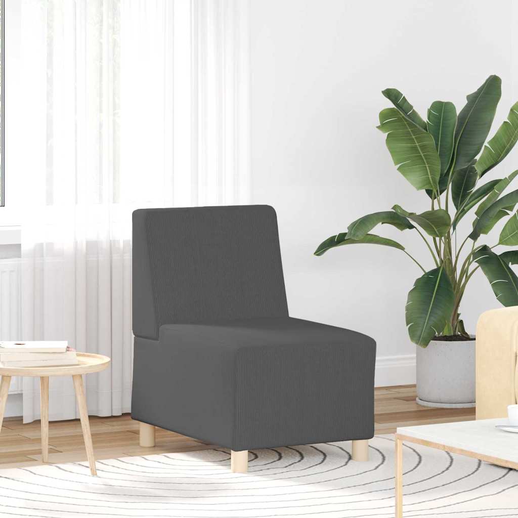 Modulsofa Enhed Uden Arme 2 Pcs Mørkegrå 55 X 74 X 82 Cm Lysegrå Og Mørkegrå