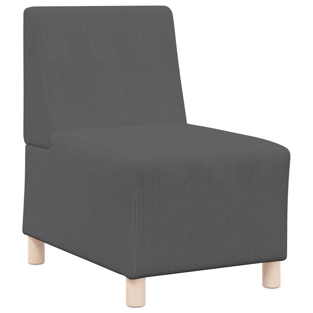 Modulsofa Enhed Uden Arme 2 Pcs Mørkegrå 55 X 74 X 82 Cm Lysegrå Og Mørkegrå