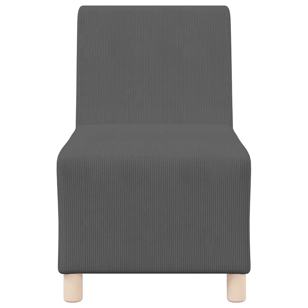 Modulsofa Enhed Uden Arme 2 Pcs Mørkegrå 55 X 74 X 82 Cm Lysegrå Og Mørkegrå