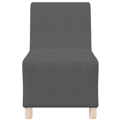Modulsofa Enhed Uden Arme 2 Pcs Mørkegrå 55 X 74 X 82 Cm Lysegrå Og Mørkegrå