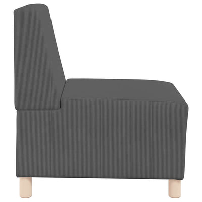 Modulsofa Enhed Uden Arme 2 Pcs Mørkegrå 55 X 74 X 82 Cm Lysegrå Og Mørkegrå