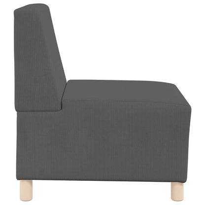 Modulsofa Enhed Uden Arme 2 Pcs Mørkegrå 55 X 74 X 82 Cm Lysegrå Og Mørkegrå