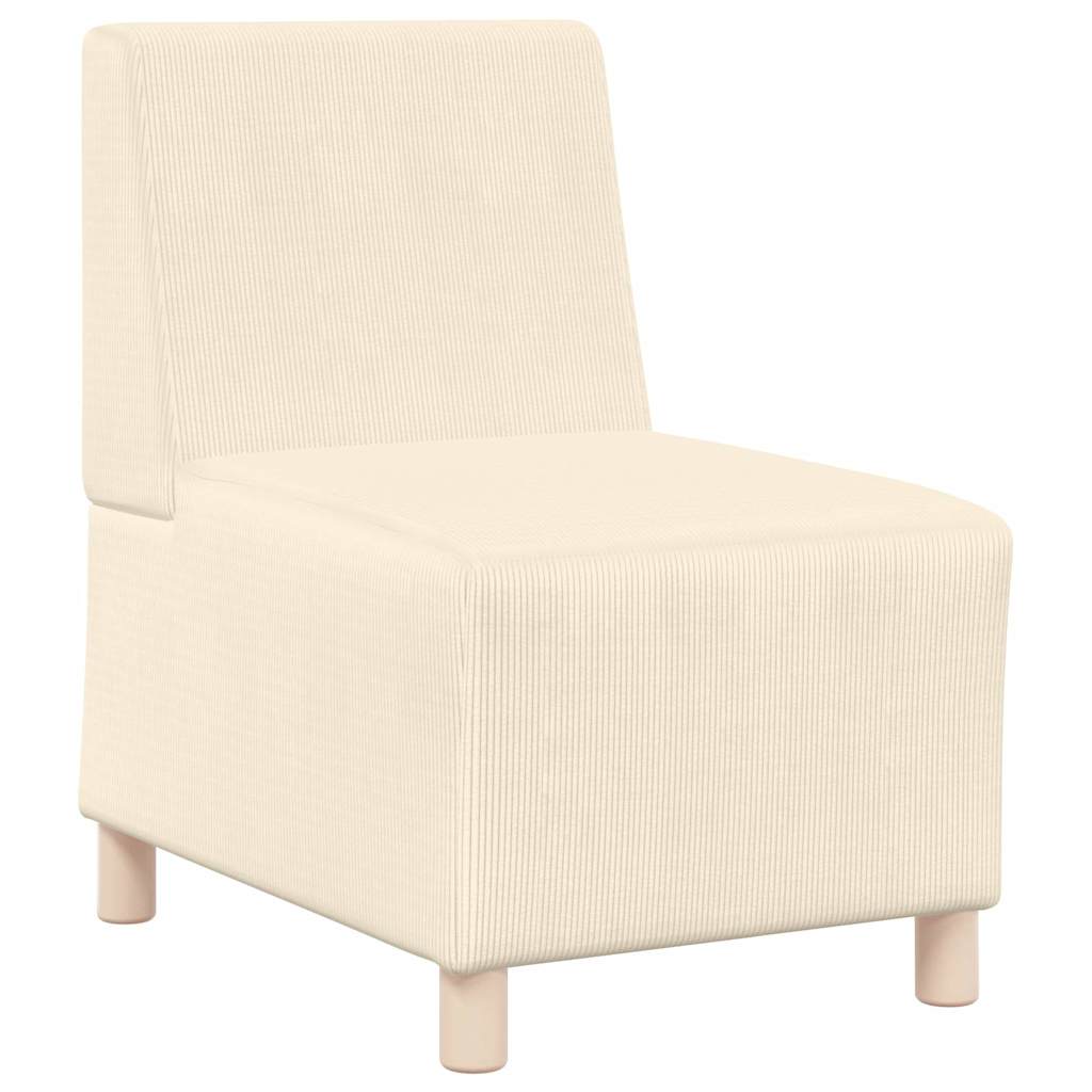 Modulsofa Enhed Uden Arme 2 Pcs Creme 55 X 74 X 82 Cm Lysegrå Og Mørkegrå