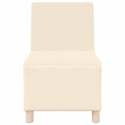 Modulsofa Enhed Uden Arme 2 Pcs Creme 55 X 74 X 82 Cm Lysegrå Og Mørkegrå