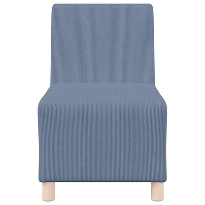 Modulsofa Enhed Uden Arme 2 Pcs Blå 55 X 74 X 82 Cm Velourstof Lysegrå Og Mørkegrå