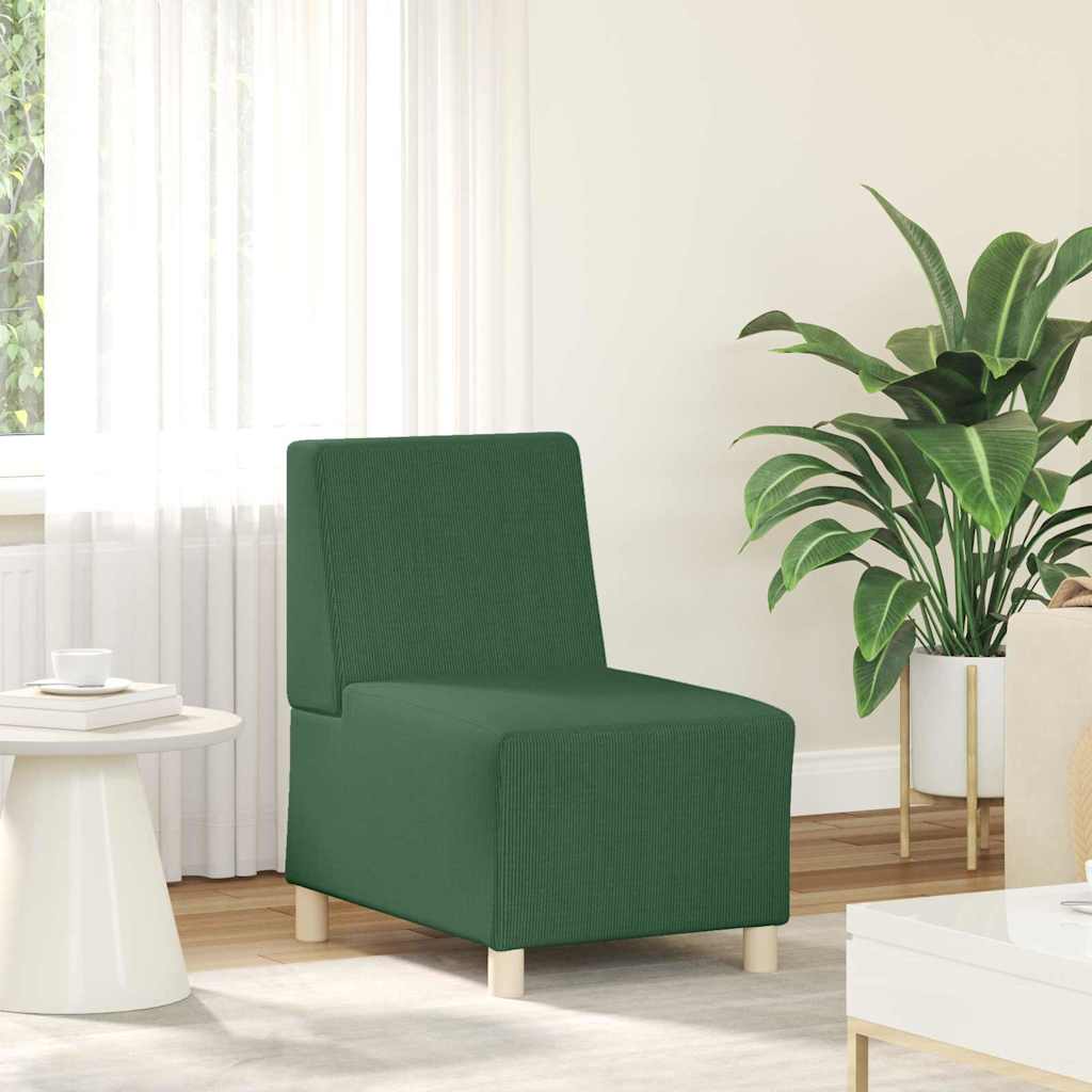 Modulsofa Enhed Uden Arme 2 Pcs Jungle Grøn 55 X 74 X 82 Cm Lysegrå Og Mørkegrå