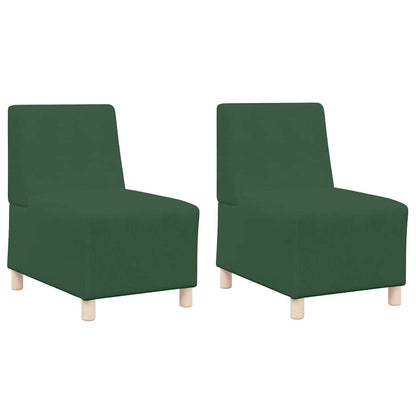 Modulsofa Enhed Uden Arme 2 Pcs Jungle Grøn 55 X 74 X 82 Cm Lysegrå Og Mørkegrå