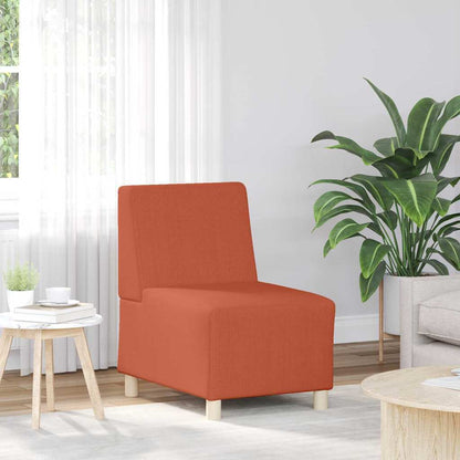 Modulsofa Enhed Uden Arme 2 Pcs Orange 55 X 74 X 82 Cm Lysegrå Og Mørkegrå