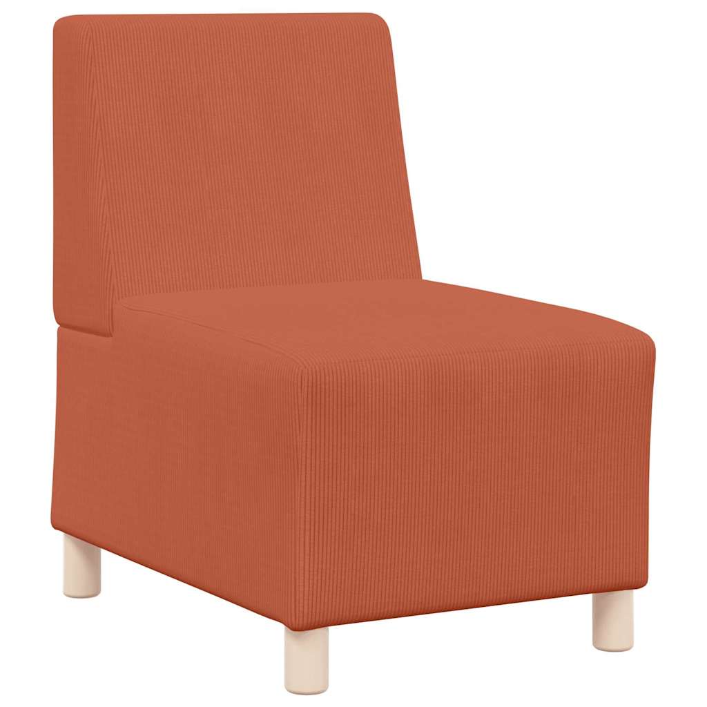 Modulsofa Enhed Uden Arme 2 Pcs Orange 55 X 74 X 82 Cm Lysegrå Og Mørkegrå