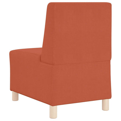 Modulsofa Enhed Uden Arme 2 Pcs Orange 55 X 74 X 82 Cm Lysegrå Og Mørkegrå