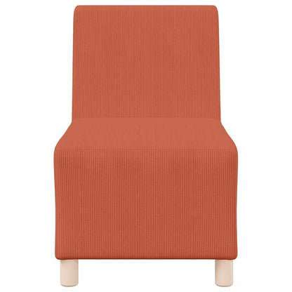 Modulsofa Enhed Uden Arme 2 Pcs Orange 55 X 74 X 82 Cm Lysegrå Og Mørkegrå