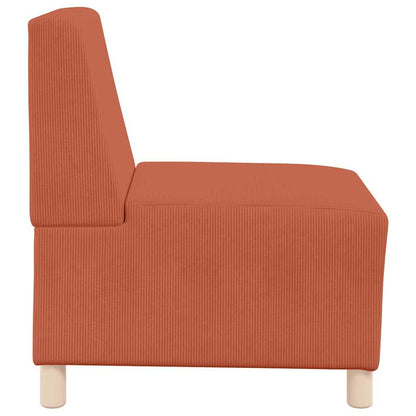 Modulsofa Enhed Uden Arme 2 Pcs Orange 55 X 74 X 82 Cm Lysegrå Og Mørkegrå
