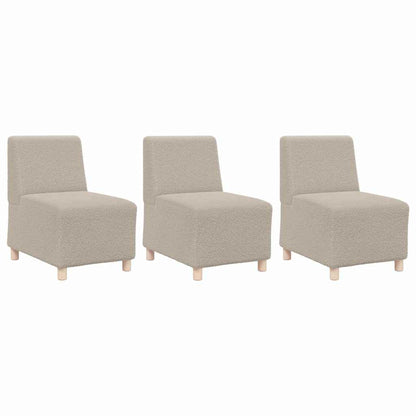 Modulsofa Enhed Uden Arme 3 Pcs Lysegrå 55 X 74 X 82 Cm Lysegrå Og Mørkegrå