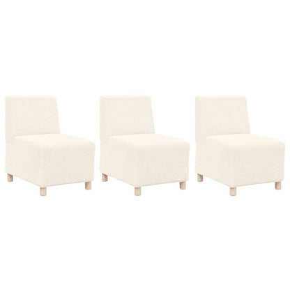 Modulsofa Enhed Uden Arme 3 Pcs Creme 55 X 74 X 82 Cm Lysegrå Og Mørkegrå