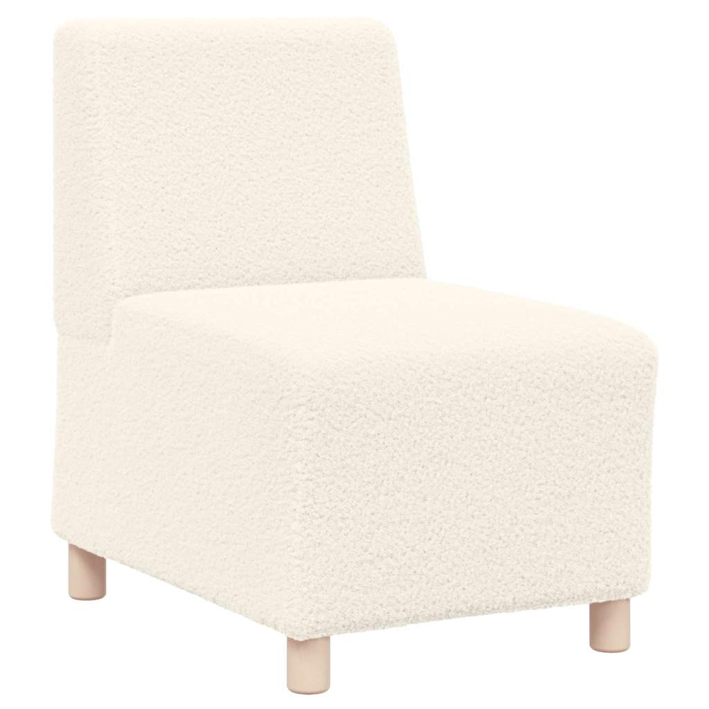 Modulsofa Enhed Uden Arme 3 Pcs Creme 55 X 74 X 82 Cm Lysegrå Og Mørkegrå