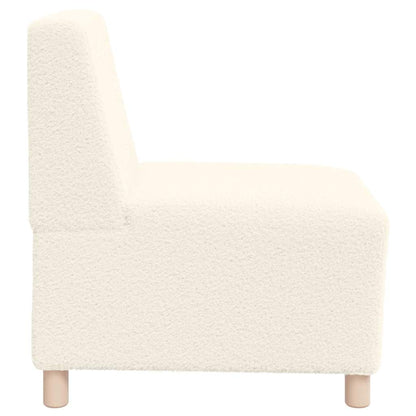 Modulsofa Enhed Uden Arme 3 Pcs Creme 55 X 74 X 82 Cm Lysegrå Og Mørkegrå