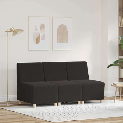 Modulsofa Enhed Uden Arme 3 Pcs Mørkegrå 55 X 74 X 82 Cm Lysegrå Og Mørkegrå