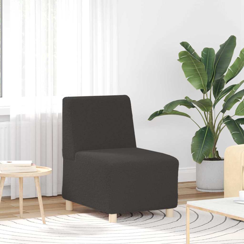 Modulsofa Enhed Uden Arme 3 Pcs Mørkegrå 55 X 74 X 82 Cm Lysegrå Og Mørkegrå