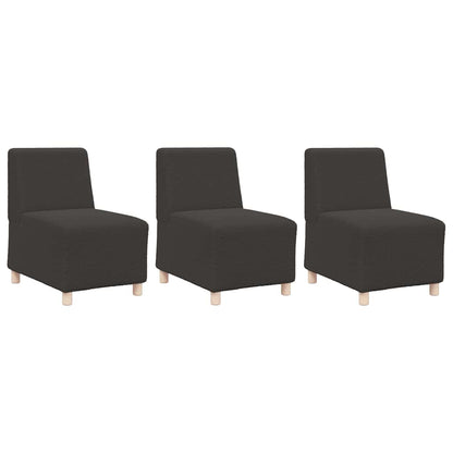 Modulsofa Enhed Uden Arme 3 Pcs Mørkegrå 55 X 74 X 82 Cm Lysegrå Og Mørkegrå