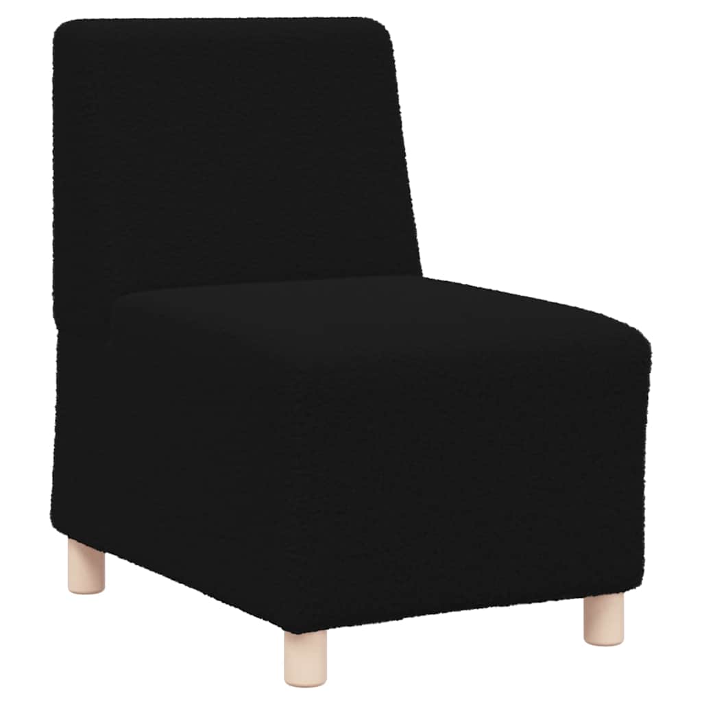 Modulsofa Enhed Uden Arme 3 Pcs Sort 55 X 74 X 82 Cm Lysegrå Og Mørkegrå