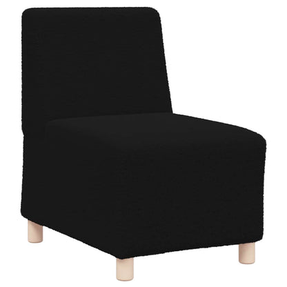 Modulsofa Enhed Uden Arme 3 Pcs Sort 55 X 74 X 82 Cm Lysegrå Og Mørkegrå