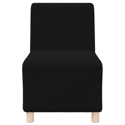 Modulsofa Enhed Uden Arme 3 Pcs Sort 55 X 74 X 82 Cm Lysegrå Og Mørkegrå