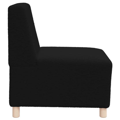Modulsofa Enhed Uden Arme 3 Pcs Sort 55 X 74 X 82 Cm Lysegrå Og Mørkegrå