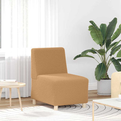 Modulsofa Enhed Uden Arme 3 Pcs Beige 55 X 74 X 82 Cm Lysegrå Og Mørkegrå