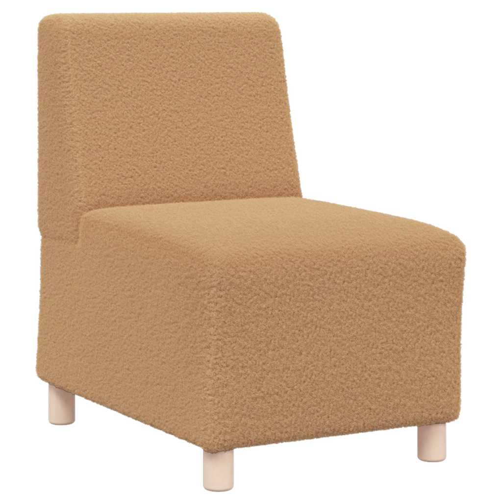 Modulsofa Enhed Uden Arme 3 Pcs Beige 55 X 74 X 82 Cm Lysegrå Og Mørkegrå